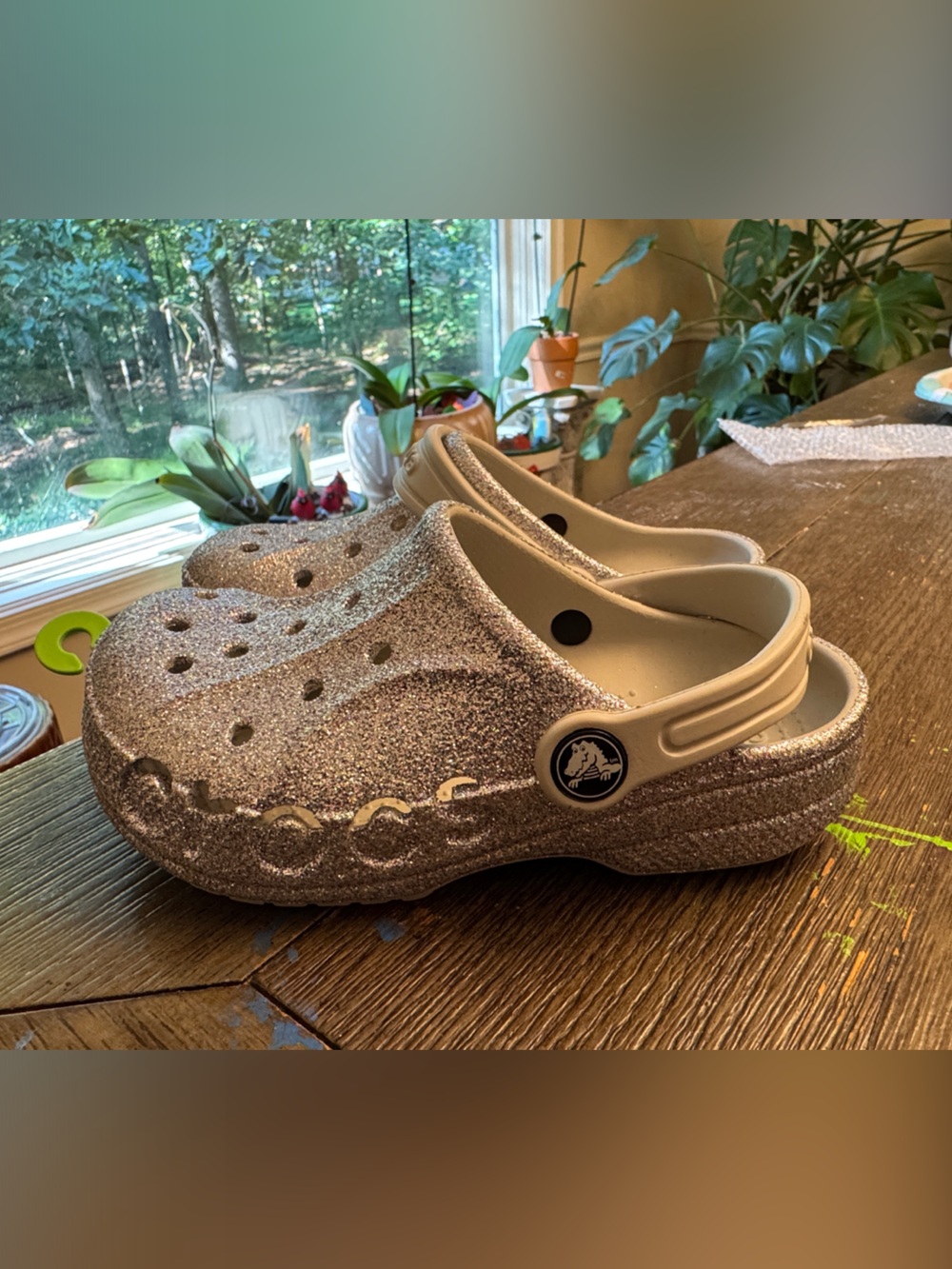 CROCS Kids Glitter Clog with glitter size C12